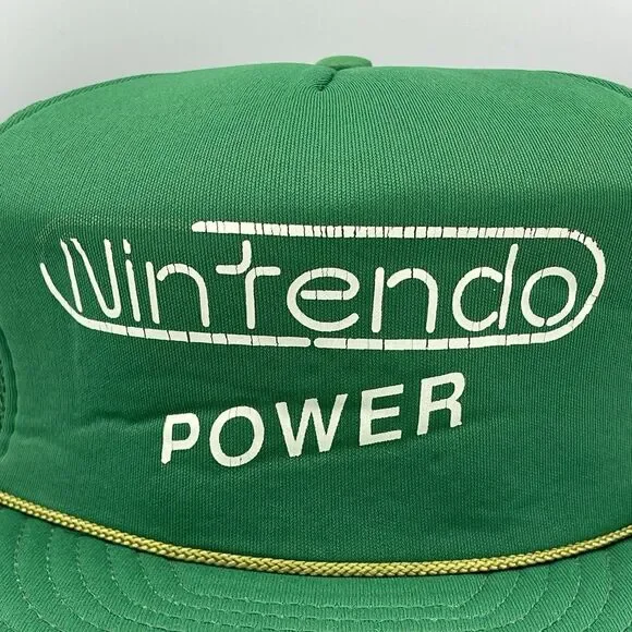 Vintage NINTENDO POWER Promotional Trucker Snapback Hat Cap RARE